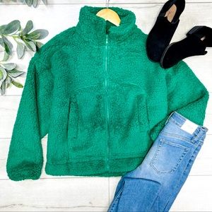 NWOT Zenana Sherpa Zip Jacket